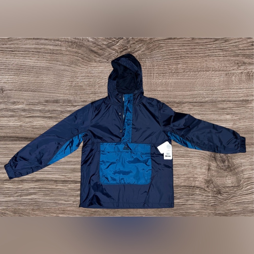 Reebok Blue Windbreaker Hooded Jacket